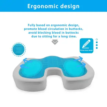 46x36x6.5 U Shape Seat Cushion Mat Cover Silica Gel Memory Foam Somatology Occyx Protect Summer Cool Car Home Chair
46x36x6.5 U Shape Seat Cushion Mat Cover Silica Gel Memory Foam Somatology Occyx Protect Summer Cool Car Home Chair