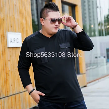 Autumn Style Leisure Big Size Men's Wear Long Sleeve T Shirt Simple Pocket Loose V Collar Plus Large Size Fat Fat Man Top
Autumn Style Leisure Big Size Men's Wear Long Sleeve T Shirt Simple Pocket Loose V Collar Plus Large Size Fat Fat Man Top