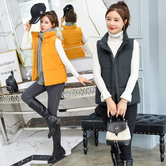 Photo Shoot Korean Autumn And Winter Short down Feather Cotton-padded Clothes Waistcoat Student Thick down Coat Sleeveless Cotto
Photo Shoot Korean Autumn And Winter Short down Feather Cotton-padded Clothes Waistcoat Student Thick down Coat Sleeveless Cotto
