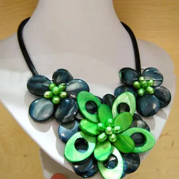 Unique Pearls jewellery Store Green Shell Real Freshwater Pearl Flower Black Rope Leather Nekclace Fine Jewelry Women Gift
Unique Pearls jewellery Store Green Shell Real Freshwater Pearl Flower Black Rope Leather Nekclace Fine Jewelry Women Gift