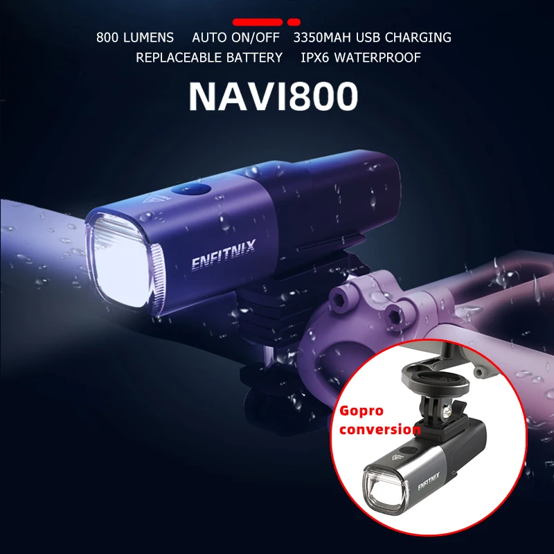 2020 Новый светильник умный головной s Enfitnix Navi800 USB Перезаряжаемый дорожный горный велосипед 800 люмен