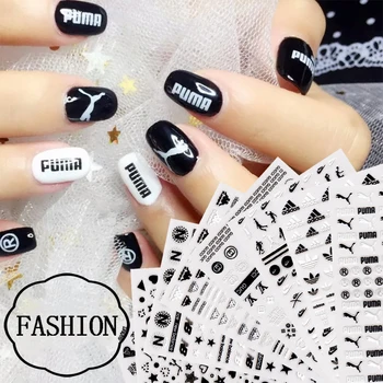 Nail Art Decorations Black Stickers Sport Brand Nail Sticker Self-adhesive DIY Decals Tips Rose Gold Nail Art Stickers Decals 
Nail Art Decorations Black Stickers Sport Brand Nail Sticker Self-adhesive DIY Decals Tips Rose Gold Nail Art Stickers Decals