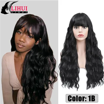 LIHUI Wigs for Women Black Long Water Wave Synthetic Wig with Bangs 26 Inches Heat Resistant Afro Natural Wig Cosplay
LIHUI Wigs for Women Black Long Water Wave Synthetic Wig with Bangs 26 Inches Heat Resistant Afro Natural Wig Cosplay