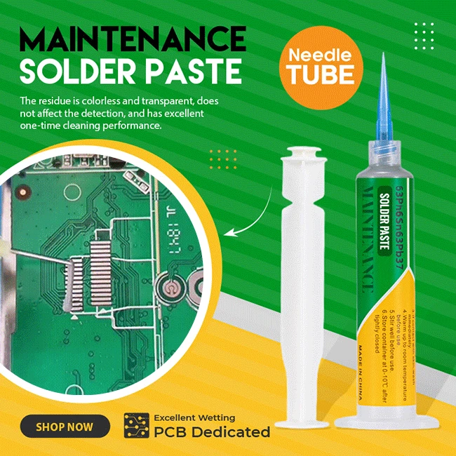 Syringe Liquid Flux Soldering Paste Tin Cream Welding Repair Rework Tool Medium Temperature Needle Tube Solder Tin Paste
Syringe Liquid Flux Soldering Paste Tin Cream Welding Repair Rework Tool Medium Temperature Needle Tube Solder Tin Paste