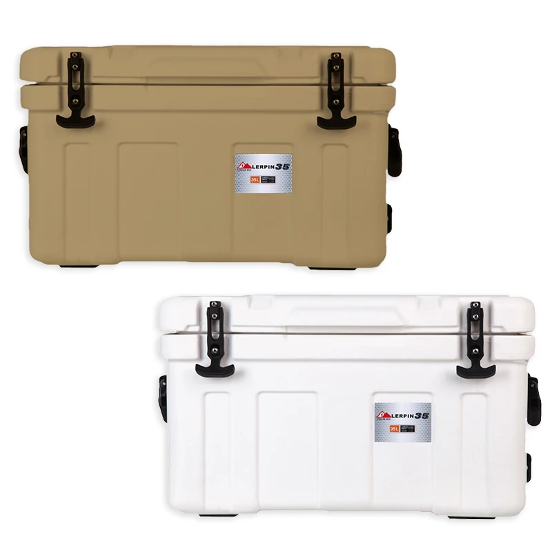 Lerpin Food Grade LLDPE Plastic 35L Insulated Rotomolded Ice Chest Portable Camping Cooler 5 Days Heat Preservation | Спорт и