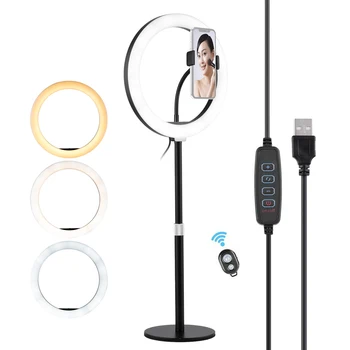 10 Inch Ring Light Selfie Beauty LED Light USB w/ Desktop Light Stand Phone Holder Remote Shutter for Live Streaming Makeup Vlog
10 Inch Ring Light Selfie Beauty LED Light USB w/ Desktop Light Stand Phone Holder Remote Shutter for Live Streaming Makeup Vlog