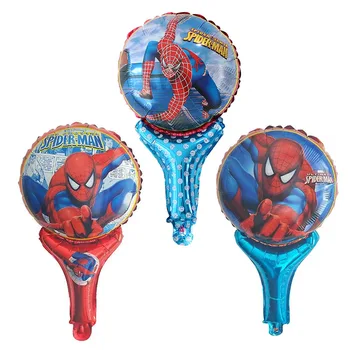 100pcs Superhero Spider Cartoon man Hand Stick Foil Balloons Birthday Party Balloon Kids Toys Decorations Suppies Air Globos
100pcs Superhero Spider Cartoon man Hand Stick Foil Balloons Birthday Party Balloon Kids Toys Decorations Suppies Air Globos