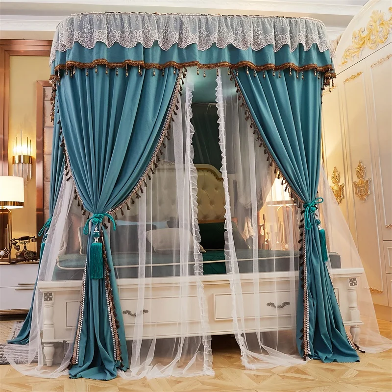European Palace Style Double-layer Shading, Wind, Mosquito And Dustproof Multi-Purpose Lace Tassel Rail Mosquito Net Bed Valance
European Palace Style Double-layer Shading, Wind, Mosquito And Dustproof Multi-Purpose Lace Tassel Rail Mosquito Net Bed Valance
