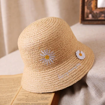 Hat female summer woven straw hat daisy fisherman hat Japanese seaside vacation sun hat
Hat female summer woven straw hat daisy fisherman hat Japanese seaside vacation sun hat