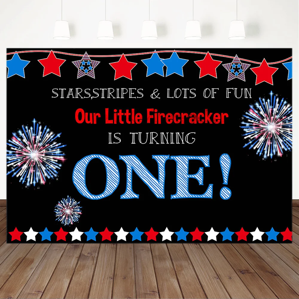 One Firecracker First Birthday Backdrop for Photo Patriotic 1st Birthday USA Flag Background for Photography Decor Supplies
One Firecracker First Birthday Backdrop for Photo Patriotic 1st Birthday USA Flag Background for Photography Decor Supplies
