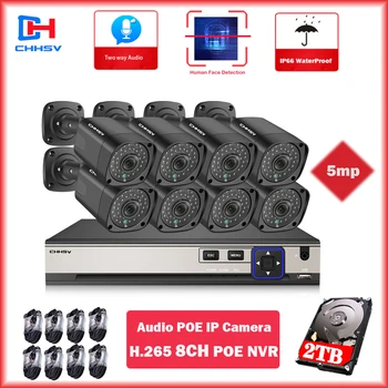 Face Detection 8CH 1080P 5MP 48V NVR System H.265 Audio Record POE Camera Kit Outdoor CCTV Surveillance Home Security Video Set
Face Detection 8CH 1080P 5MP 48V NVR System H.265 Audio Record POE Camera Kit Outdoor CCTV Surveillance Home Security Video Set