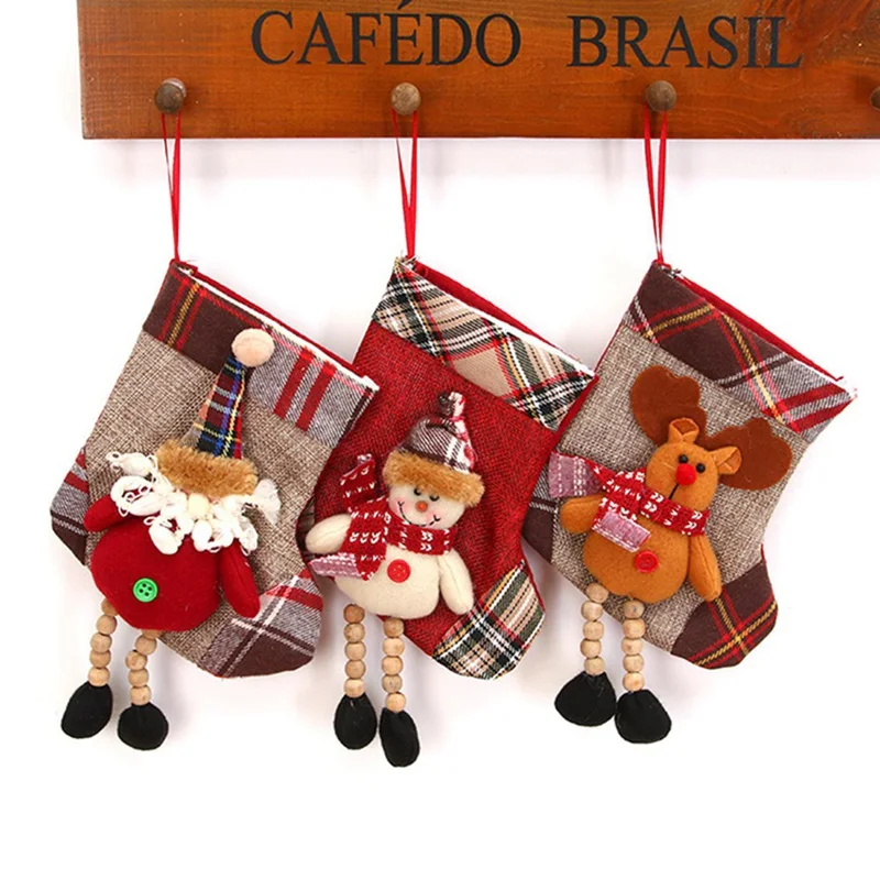 christmas stockings gift kids candy bag santa claus sock xmas