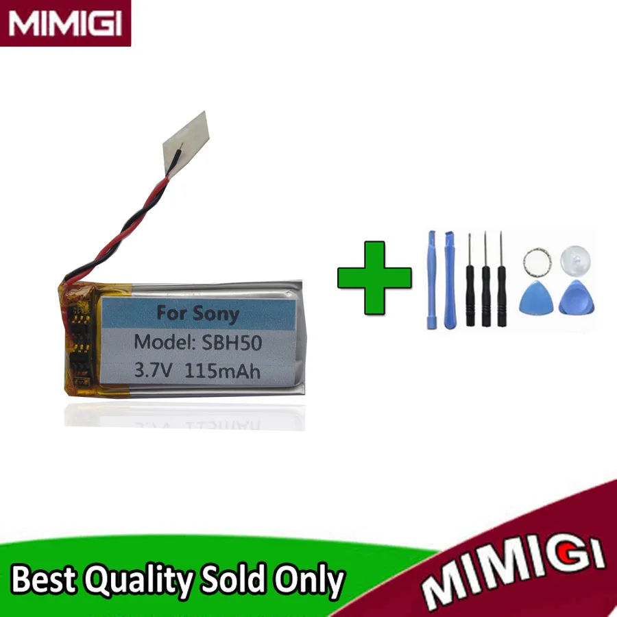Toolsets + Original Replace 115mAh Battery For Sony SBH50 SBH52 Bluetooth Sports Headphone Headsets Batterie Accumulator AKKU
Toolsets + Original Replace 115mAh Battery For Sony SBH50 SBH52 Bluetooth Sports Headphone Headsets Batterie Accumulator AKKU