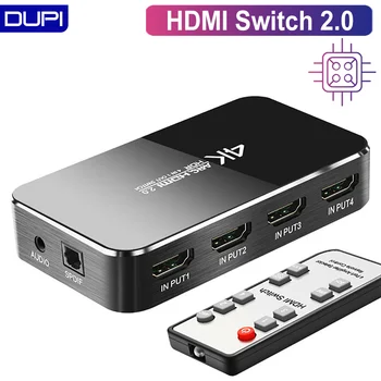 HDMI Switch 2.0 4K 60HZ HDR HDMI Splitter Switch 4 In 1 Out HDMI Switcher Audio Extractor ARC & IR Control For PS3 PS4 HDTV
HDMI Switch 2.0 4K 60HZ HDR HDMI Splitter Switch 4 In 1 Out HDMI Switcher Audio Extractor ARC & IR Control For PS3 PS4 HDTV