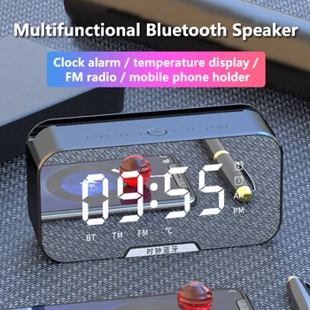 Wireless portable bluetooth speaker small mini clock mirror subwoofer mobile 3D music column surround residential dual alarm
Wireless portable bluetooth speaker small mini clock mirror subwoofer mobile 3D music column surround residential dual alarm