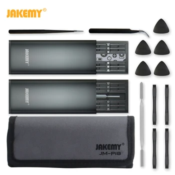 JAKEMY New Product JM-P18 Mini Precision Screwdriver Tool Set with Waterproof Oxford Bag for Mobile Phone Household DIY Repair
JAKEMY New Product JM-P18 Mini Precision Screwdriver Tool Set with Waterproof Oxford Bag for Mobile Phone Household DIY Repair