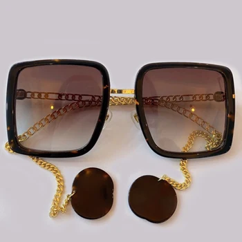 Big Size Fashion Square Sunglasses Women 2020 Luxury Trend Sun Glasses With Chain UV400 Sunglasses Gafas De Sol Mujer
Big Size Fashion Square Sunglasses Women 2020 Luxury Trend Sun Glasses With Chain UV400 Sunglasses Gafas De Sol Mujer