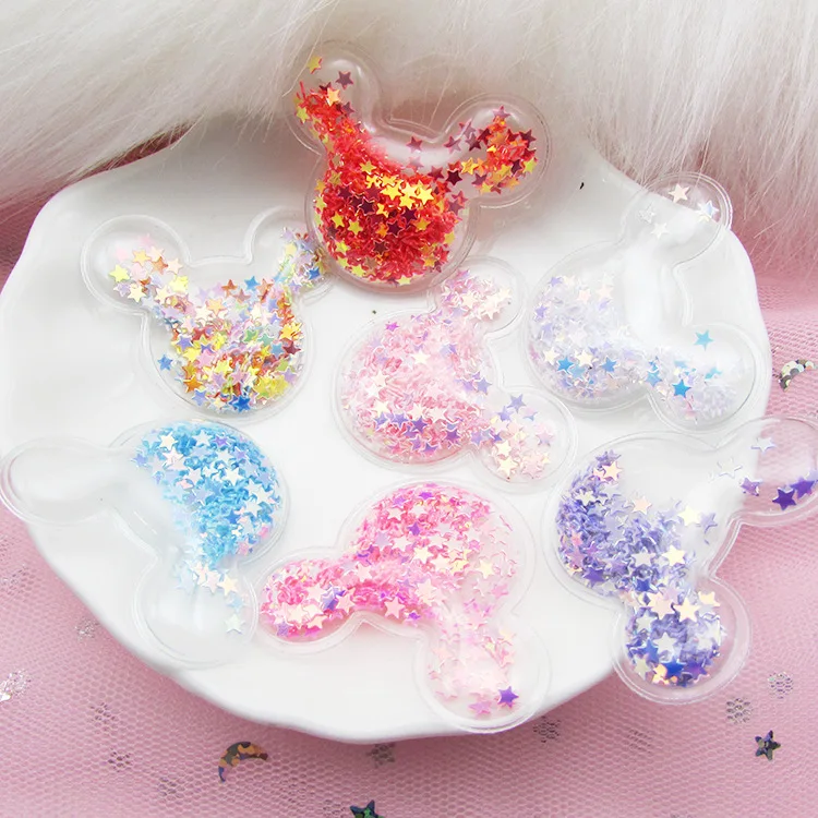 14pcs/lot Smaller size Crown and Mouse Head Transparent Bling bling Flowing Patches Appliques for DIY Children Clip Accessories
14pcs/lot Smaller size Crown and Mouse Head Transparent Bling bling Flowing Patches Appliques for DIY Children Clip Accessories