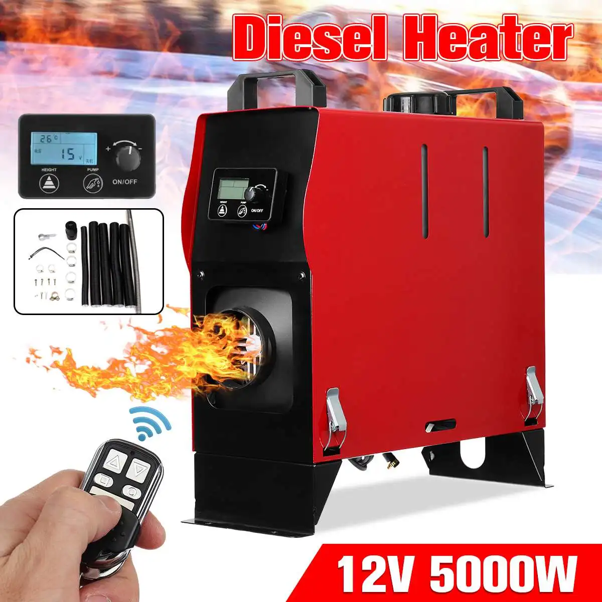 5KW 12V Integration Single Holes Air Diesels air parking heater LCD Screen Switch Car Heater With Remote Control Saving Space
5KW 12V Integration Single Holes Air Diesels air parking heater LCD Screen Switch Car Heater With Remote Control Saving Space