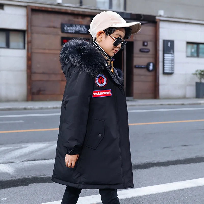 -30 Degree Thick Warm Down Jackets Winter Boys Duck Down Coats Children Natural Fur Long Outerwear Kids Hooded Clothes 4-13 Year
-30 Degree Thick Warm Down Jackets Winter Boys Duck Down Coats Children Natural Fur Long Outerwear Kids Hooded Clothes 4-13 Year