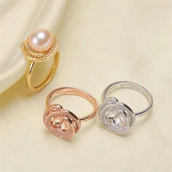 Trendy style 925 Silver Pearl Ring Finger Ring Adjustable Resizable Ring Findings and Component Jewelry Part Fitting Accessorie
Trendy style 925 Silver Pearl Ring Finger Ring Adjustable Resizable Ring Findings and Component Jewelry Part Fitting Accessorie