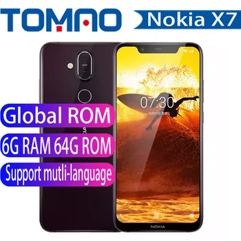 

NOKIA X7 Android 4G LTE Smartphone 6.18-inch FHD Snapdragon 710 2.2GHz Octa Core 4GB/6GB RAM 3500mAh Face ID OTG Mobile Phone