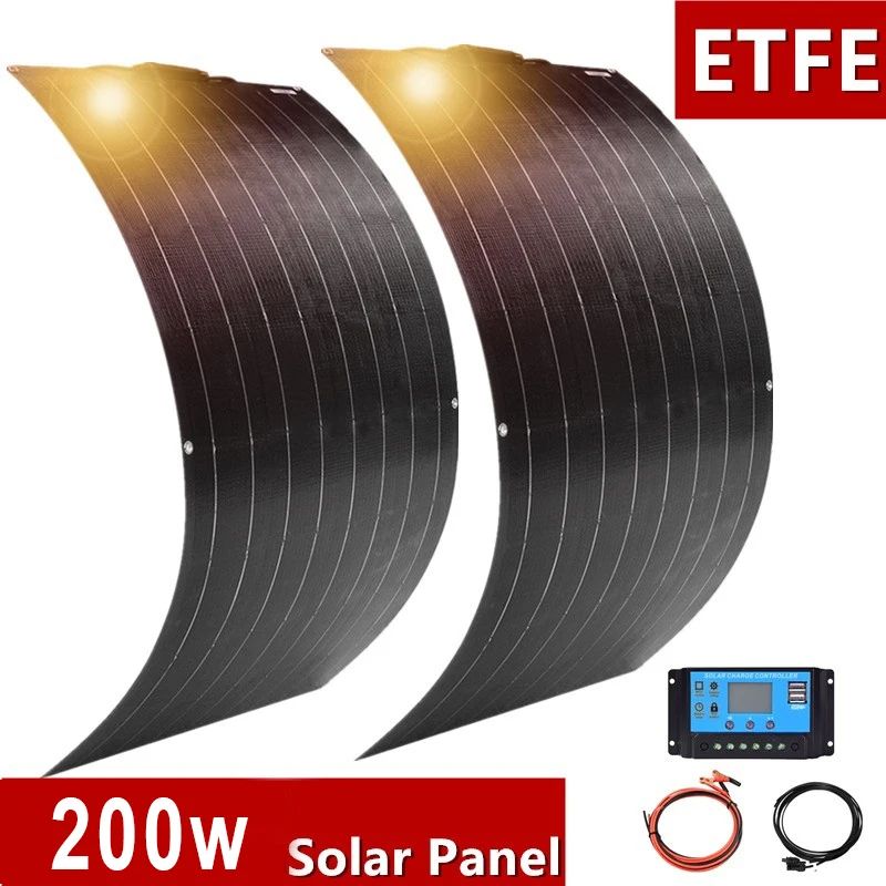 Xinpuguang Гибкая солнечная панель ETFE 100 Вт 200 12 В 18 в зарядное устройство моно ячейка