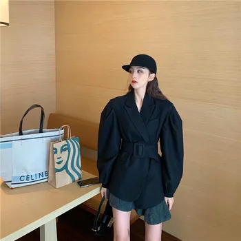 2020 Spring And Autumn New Korean Loose Youth Pop Personality Waist Small Suit Fashion Casual Solid Color Shirt Black S-M
2020 Spring And Autumn New Korean Loose Youth Pop Personality Waist Small Suit Fashion Casual Solid Color Shirt Black S-M