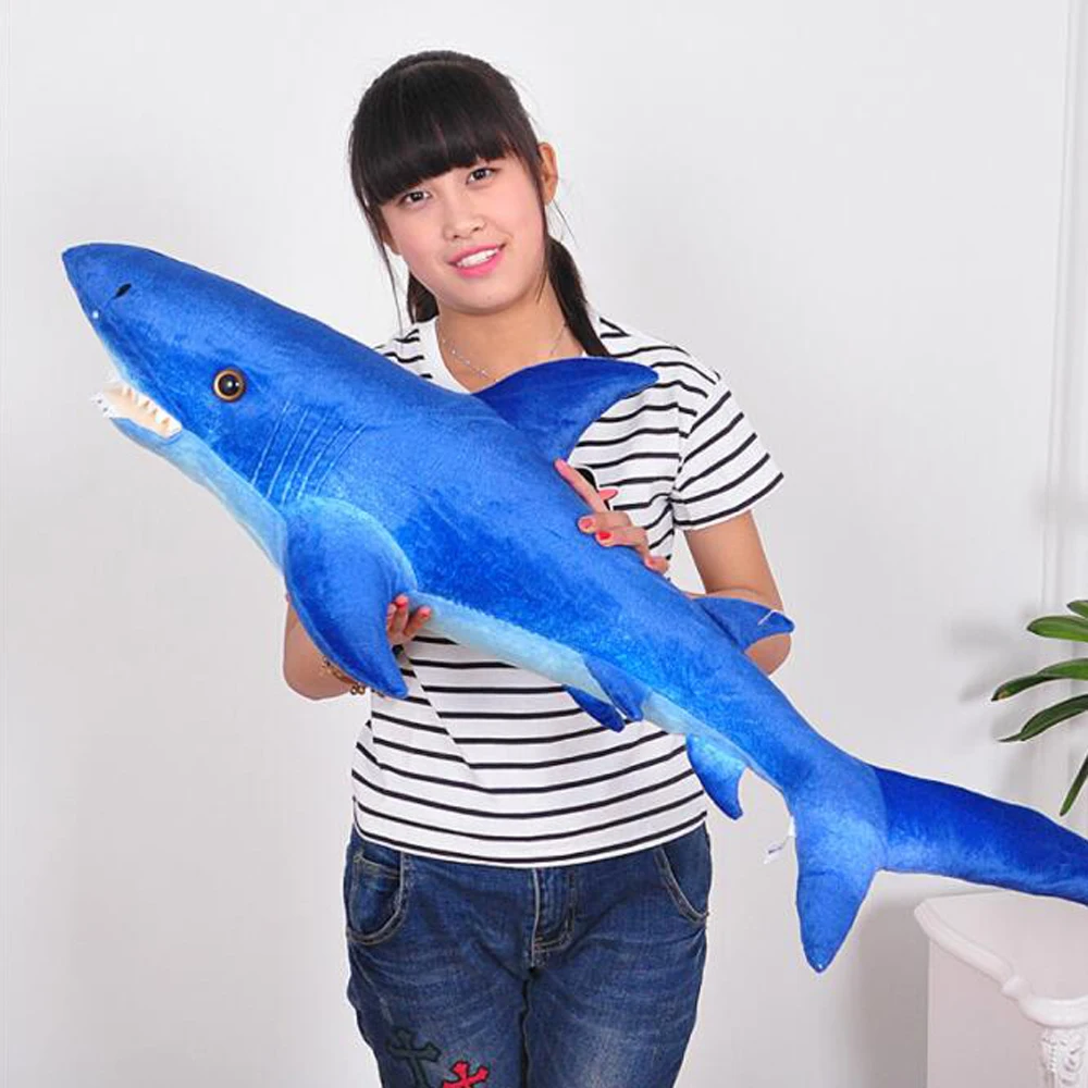 

Simulation Blue Shark Pillow Stuffed Plush Toy Birthday Gift