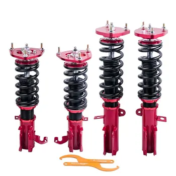 Adjustable Coilovers - 24 Ways Adj. Dmaper Coil Overs Suspensions kit for Toyota Corolla 88-99 E90 E100 E110 AE92-AE111
Adjustable Coilovers - 24 Ways Adj. Dmaper Coil Overs Suspensions kit for Toyota Corolla 88-99 E90 E100 E110 AE92-AE111