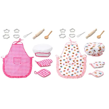 Kids Cooking And Baking Set - 11Pcs Kitchen Costume Role Play Kits Apron Hat Funny Toy For Children
Kids Cooking And Baking Set - 11Pcs Kitchen Costume Role Play Kits Apron Hat Funny Toy For Children