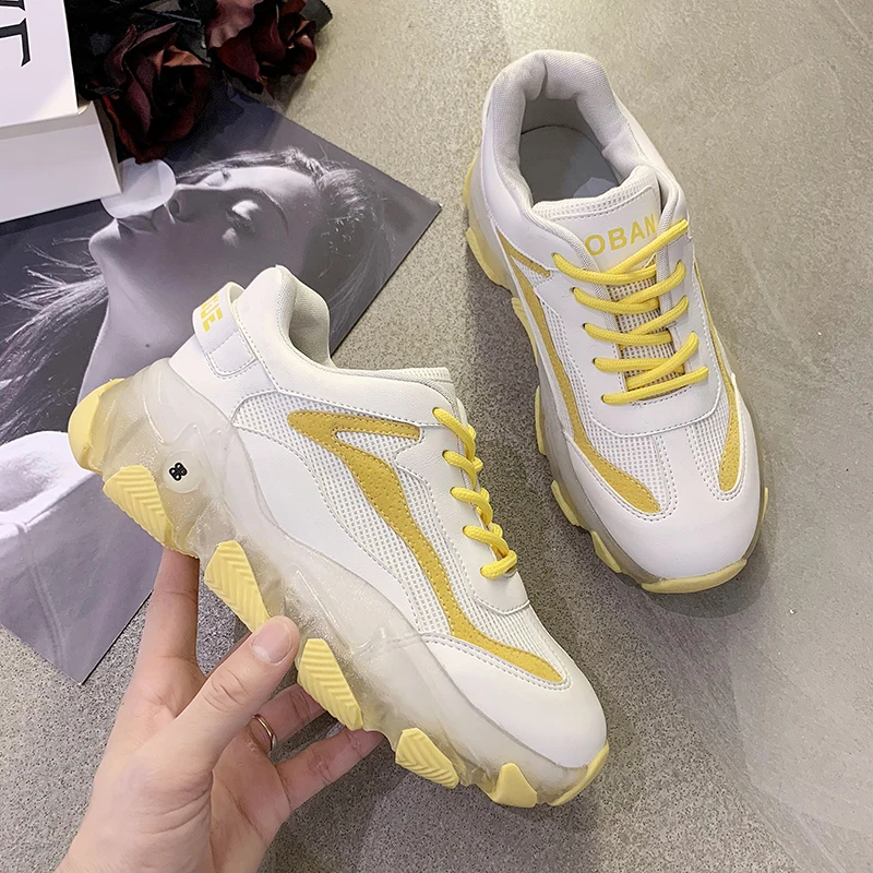 Spring Mesh Transparent Bottom Green Yellow Sneakers Fashion Comfort Lace Up Platform Shoes Woman Casual Dad Chunky Sneakers
Spring Mesh Transparent Bottom Green Yellow Sneakers Fashion Comfort Lace Up Platform Shoes Woman Casual Dad Chunky Sneakers