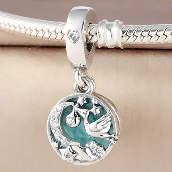 Original Shimmering Blue Enamel Stork & Twinkling Stars Pendant Beads Fit 925 Sterling Silver Charm Pandora Bracelet Diy Jewelry
Original Shimmering Blue Enamel Stork & Twinkling Stars Pendant Beads Fit 925 Sterling Silver Charm Pandora Bracelet Diy Jewelry