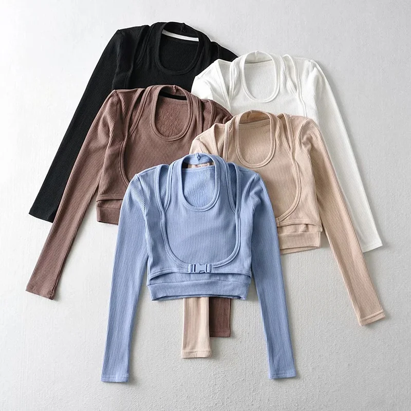 FREE SHIPPING Casual Hollow Out Solid Minimalist T Shirts For Women JKP5951