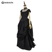 Deluxe Black Sequins Gothic Victorian Bustle Dress 2pcs Set Renaissance Historical Period Steampunk Ball Gown Theater Costume 
Deluxe Black Sequins Gothic Victorian Bustle Dress 2pcs Set Renaissance Historical Period Steampunk Ball Gown Theater Costume