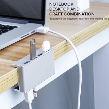 Aluminum 4 Ports Converter USB 3.0 HUB Model Clip-type HUB For Desktop Laptop Clip Range 10-32mm With 150cm Date Cable - Silver
Aluminum 4 Ports Converter USB 3.0 HUB Model Clip-type HUB For Desktop Laptop Clip Range 10-32mm With 150cm Date Cable - Silver