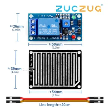 Rain water sensor module + DC 5V 12 Relay Control Module Rain Sensor Water Raindrops Detection Module for Arduino robot kit
Rain water sensor module + DC 5V 12 Relay Control Module Rain Sensor Water Raindrops Detection Module for Arduino robot kit
