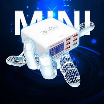 QC3.0 5V Charger 6 Port USB Mobile Phone Quick Charging Voltage Current Display
QC3.0 5V Charger 6 Port USB Mobile Phone Quick Charging Voltage Current Display