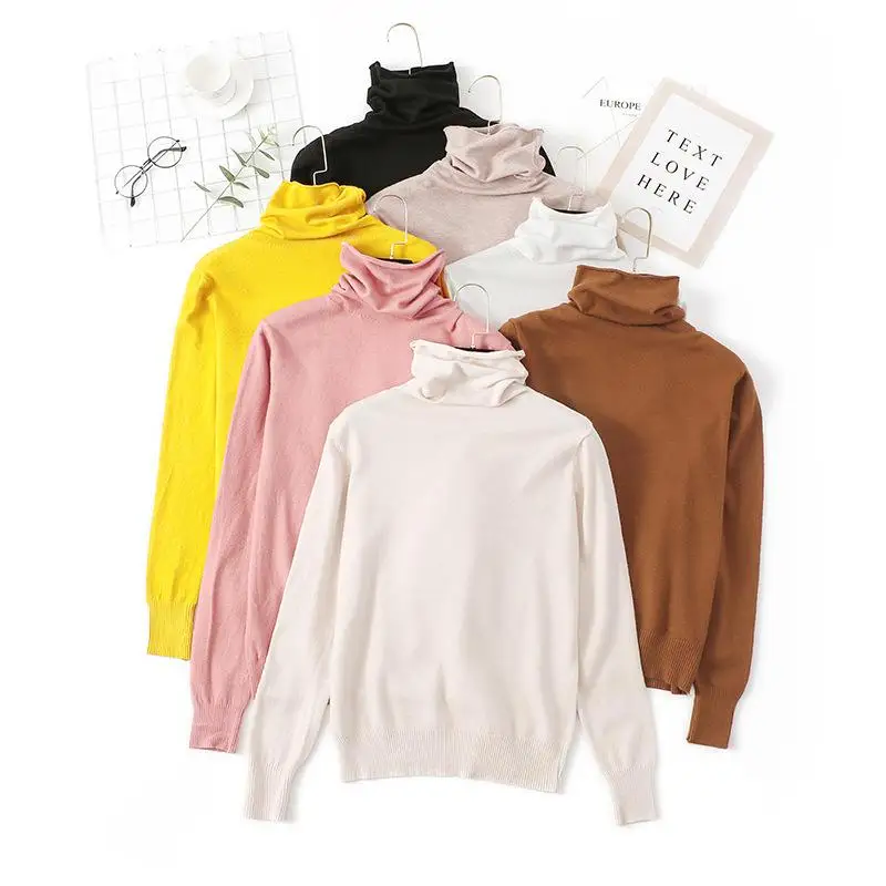 Amazon AliExpress explosion top and winter high collar sweater loose large size long sleeve casual knit bottoming shirt
Amazon AliExpress explosion top and winter high collar sweater loose large size long sleeve casual knit bottoming shirt