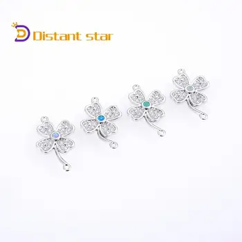 2pcs Four-leaf clover cz Copper Opel Bracelet Connector Accessories for DIY Bracelet Jewelry Making Charm Accessories for Women
2pcs Four-leaf clover cz Copper Opel Bracelet Connector Accessories for DIY Bracelet Jewelry Making Charm Accessories for Women