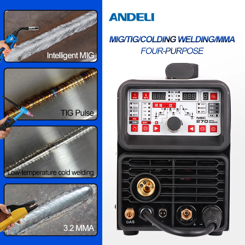 ANDELI Multi-function Welding Machine MIG TIG pulse MMA and Cold Welding 4 in 1 Multi-function Cold Welding Machine
ANDELI Multi-function Welding Machine MIG TIG pulse MMA and Cold Welding 4 in 1 Multi-function Cold Welding Machine