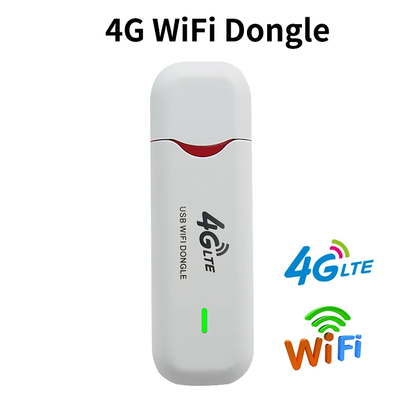 

TOLKIEN 4G WiFi Router 150Mbps USB Modem Wireless Broadband Mobile Hotspot LTE 3G/4G Unlock Dongle with SIM Slot Stick Date Card