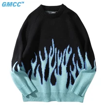 Black Sweater Men Harajuku Flame Pattern High Street Hip Hop Pullover Korean Fashion Oversized Couple Christmas Knit Sweater
Black Sweater Men Harajuku Flame Pattern High Street Hip Hop Pullover Korean Fashion Oversized Couple Christmas Knit Sweater