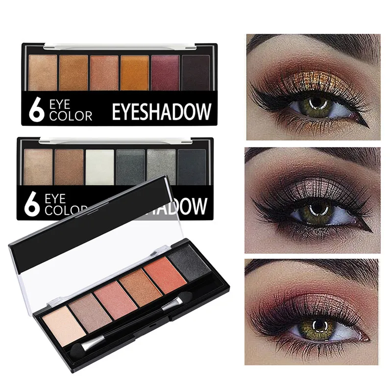 6 Colors Eyeshadow Palette Glamorous Waterproof Not Blooming Eye Shadow Shimmer Glitter Makeup Eye Shadow
6 Colors Eyeshadow Palette Glamorous Waterproof Not Blooming Eye Shadow Shimmer Glitter Makeup Eye Shadow