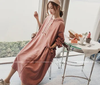 Maternity Autumn New Korean Hooded Jacket Mid-length Loose Fashion Maternity Sweater Dress Trend Personality Comfortable
Maternity Autumn New Korean Hooded Jacket Mid-length Loose Fashion Maternity Sweater Dress Trend Personality Comfortable