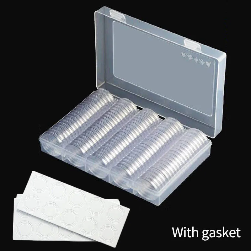 Coin Box Storage Case Transparent Small Round Boxes 100Pcs 30MM Plastic Coin Organizer Commemorative Coin Collection
Coin Box Storage Case Transparent Small Round Boxes 100Pcs 30MM Plastic Coin Organizer Commemorative Coin Collection