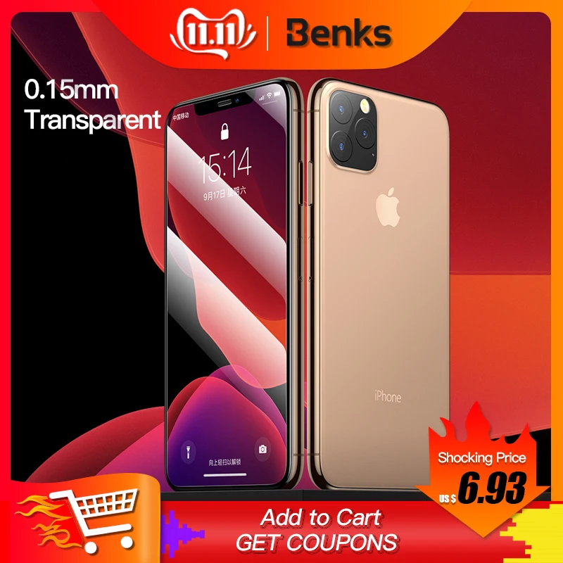 Benks Curved Edge Full Cover Protective Glass For IPhone 11 Pro Max Screen Protective Anti-Shock Screen Protector Tempered Glass
Benks Curved Edge Full Cover Protective Glass For IPhone 11 Pro Max Screen Protective Anti-Shock Screen Protector Tempered Glass