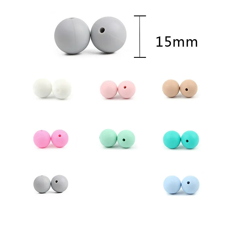 10pcs Silicone Teething Beads Round 15mm for Necklace Chews Pacifier Chain Clips Beads Soft Texture Silicone
10pcs Silicone Teething Beads Round 15mm for Necklace Chews Pacifier Chain Clips Beads Soft Texture Silicone