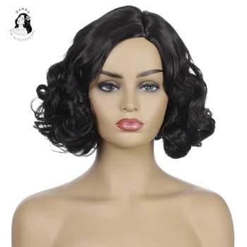 DANBO synthetic short wave BOB wig lady black curly hair wig female heat-resistant fiber
DANBO synthetic short wave BOB wig lady black curly hair wig female heat-resistant fiber