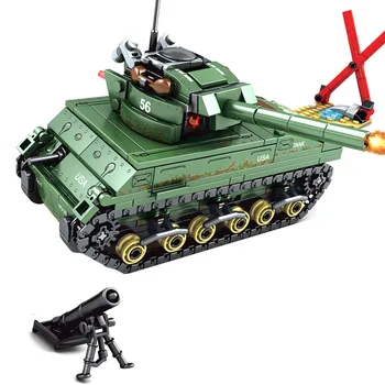 437Pcs US Army Sherman M4 Tank Swat ww2 Small Particle Building Block Toy Kit for 100% Building Block Brands
437Pcs US Army Sherman M4 Tank Swat ww2 Small Particle Building Block Toy Kit for 100% Building Block Brands